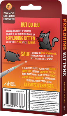 Acheter Exploding kittens : Duo - Exploding Kittens - Jeux Duo / Solo -  L'Échoppe des Légendes
