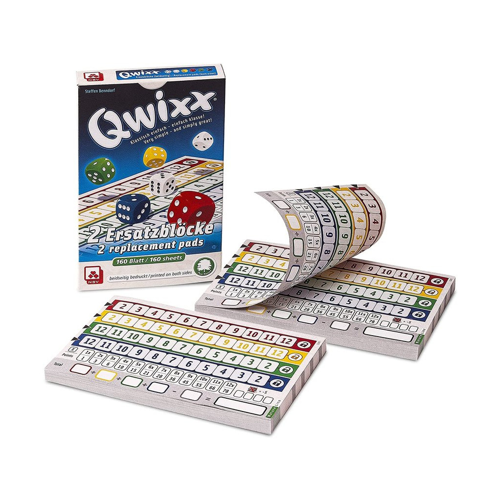 Qwixx - Recharge bloc de score - Ô maitre du jeu