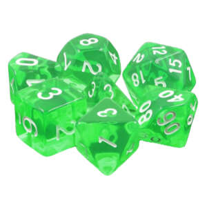 Dés JDR : Gemmes émeraude