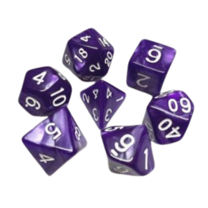 Dés JDR : Violet nacré