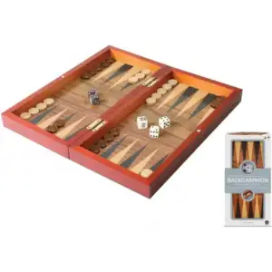 Backgammon : 30cm - Pliable - En bois
