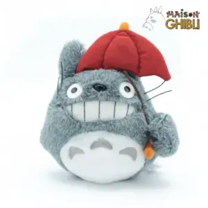 Peluche : Totoro avec parapluie rouge
