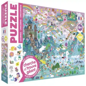 Puzzle Cherche et Trouve Licornes - 100P