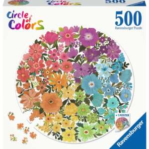 Puzzle rond : Fleurs - 500P