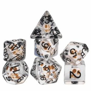 Dés JDR : 7 dés en résine - Cranes