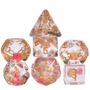 Dés JDR : 7 dés en résine - Printemps