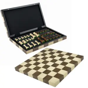 Jeu d'échecs : Prestige sans bordures - Pliable - Magnétique - 40cm
