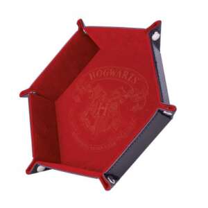 Piste de dés : Harry Potter Hogwarts - Cuir et Velours - Rouge - Hexagonale